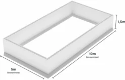 Polystyreen Zwembad Blokkenset - 10,00 X 5,00 X 1,50 M -zwembad benodigdheden winkel 1000x500 zij size