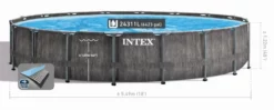 Intex Prism Frame Pool Greywood - 549 X 122 Cm – Met Filterpomp En Accessoires -zwembad benodigdheden winkel 26744gn zwembadformaat 1