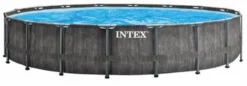 Intex Prism Frame Pool Greywood - 549 X 122 Cm – Met Filterpomp En Accessoires