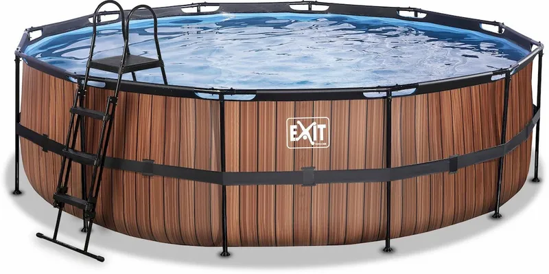 EXIT TOYS EXIT Wood Zwembad - 488 X 122 Cm - Met Zandfilterpomp En Trap 1 EXIT TOYS EXIT Wood Zwembad - 488 X 122 Cm - Met Zandfilterpomp En Trap