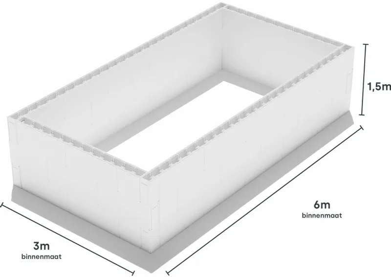 Polystyreen Zwembad Blokkenset - 6,00 X 3,00 X 1,50 M 4 Polystyreen Zwembad Blokkenset - 6,00 X 3,00 X 1,50 M - Afbeelding 4