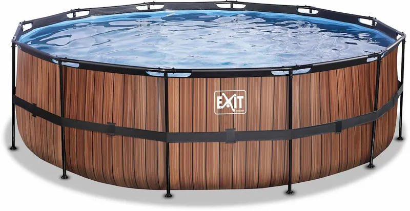 EXIT TOYS EXIT Wood Zwembad - 450 X 122 Cm - Met Zandfilterpomp En Trap 2 EXIT TOYS EXIT Wood Zwembad - 450 X 122 Cm - Met Zandfilterpomp En Trap - Afbeelding 2