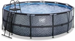 EXIT TOYS EXIT Stone Zwembad - 427 X 122 Cm - Met Zandfilterpomp En Trap