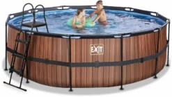 EXIT TOYS EXIT Wood Zwembad - 427 X 122 Cm - Met Zandfilterpomp En Trap -zwembad benodigdheden winkel 680 1200 exit 30 27 14 10 int 4