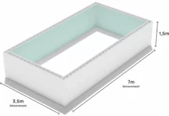 Polystyreen Zwembad Blokkenset High Density - 7.00 X 3.50 X 1.50 M -zwembad benodigdheden winkel 700x350 zij ps80 size