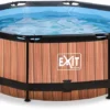EXIT TOYS EXIT Wood Zwembad - 244 X 76 Cm - Met Filterpomp