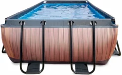 EXIT TOYS EXIT Wood Zwembad - 400 X 200 X 100 Cm - Met Zandfilterpomp En Trap -zwembad benodigdheden winkel 740 1200 exit 30 17 42 10 int 3