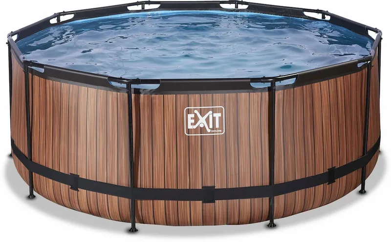 EXIT TOYS EXIT Wood Zwembad - 360 X 122 Cm - Met Zandfilterpomp En Trap 2 EXIT TOYS EXIT Wood Zwembad - 360 X 122 Cm - Met Zandfilterpomp En Trap - Afbeelding 2