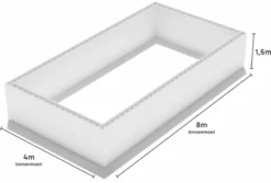 Polystyreen Zwembad Blokkenset - 8,00 X 4,00 X 1,50 M -zwembad benodigdheden winkel 800x400 zij size