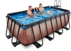 EXIT TOYS EXIT Wood Zwembad - 400 X 200 X 122 Cm - Met Zandfilterpomp En Trap -zwembad benodigdheden winkel 864 1200 exit 30 27 42 10 int 5