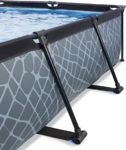 EXIT TOYS EXIT Stone Zwembad - 220 X 150 X 65 Cm - Met Filterpomp -zwembad benodigdheden winkel 900 753 exit 30 00 21 00 int 3