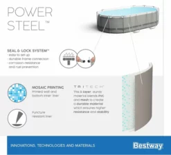 Bestway Power Steel Oval Zwembad - 427 X 250 X 100 Cm - Met Filterpomp En Accessoires -zwembad benodigdheden winkel 900 989 56620 02 power steel