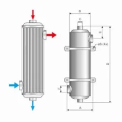 Pahlen Maxi-Flo MF 135 Zwembad Warmtewisselaar - RVS -zwembad benodigdheden winkel afmetingen pahlen rvs maxi flo warmtewisselaar zwembad