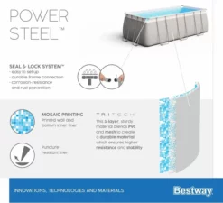 Bestway Power Steel Rectangular Zwembad - 404 X 201 X 100 Cm - Met Filterpomp En Accessoires -zwembad benodigdheden winkel bestway power steel rectangular zwembad 404 x 201 x 100 cm set 14