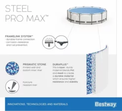 Bestway Steel Pro MAX Zwembad - 427 X 107 Cm - Met Filterpomp En Accessoires -zwembad benodigdheden winkel bestway steel pro max zwembad 427 x 107 cm set 19