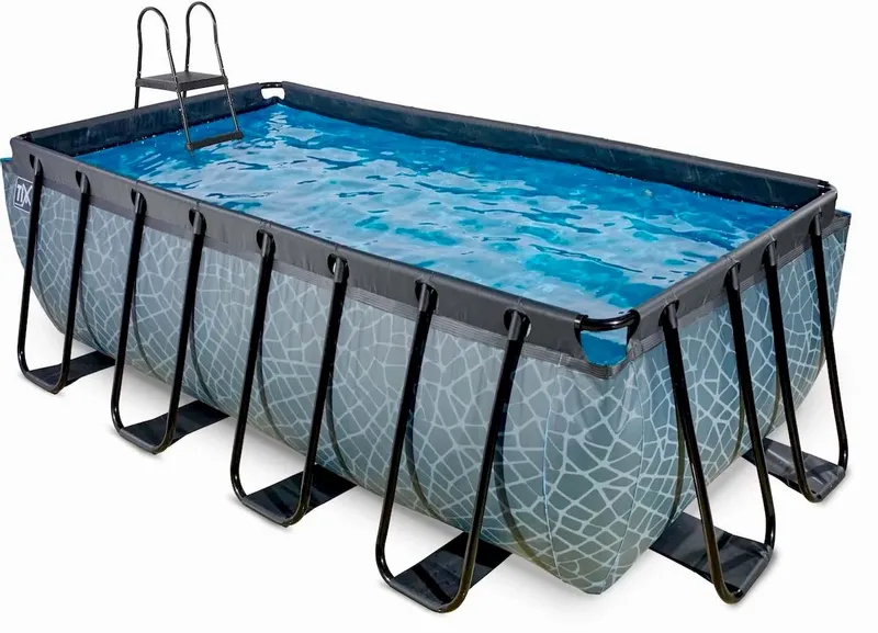 EXIT TOYS EXIT Stone Zwembad - 400 X 200 X 122 Cm - Met Zandfilterpomp En Trap 1 EXIT TOYS EXIT Stone Zwembad - 400 X 200 X 122 Cm - Met Zandfilterpomp En Trap