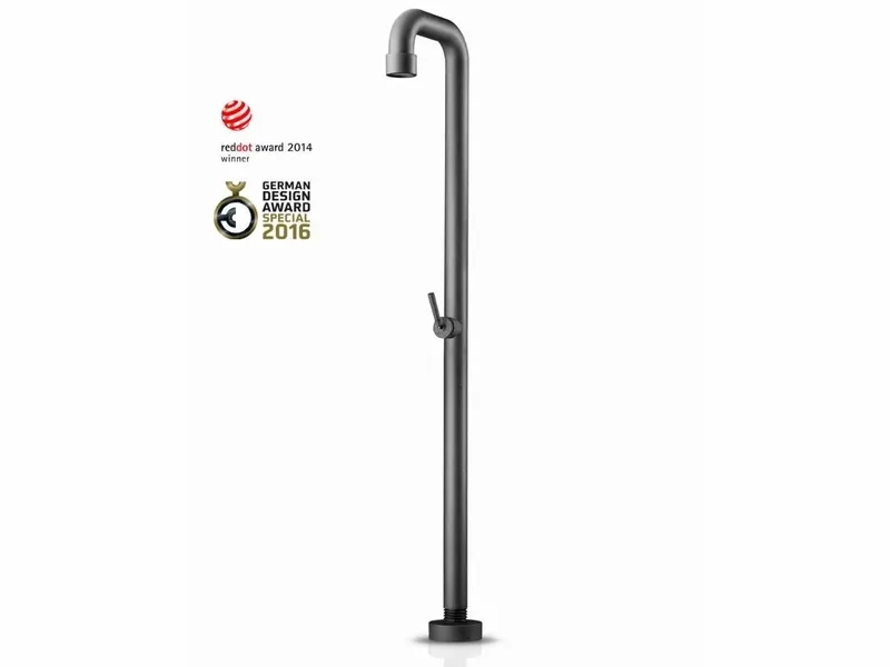 JEE-O Soho 01 Buitendouche Vorstvrij - Matzwart RVS 2 JEE-O Soho 01 Buitendouche Vorstvrij - Matzwart RVS - Afbeelding 2