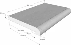Scandi Roc Nevada Randtegel - Grey -zwembad benodigdheden winkel scandi roc nevada randtegel afmetingen