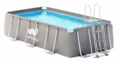 W'eau Steel Frame Zwembad - 400 X 207 X 122 Cm - Met Filterpomp En Accessoires